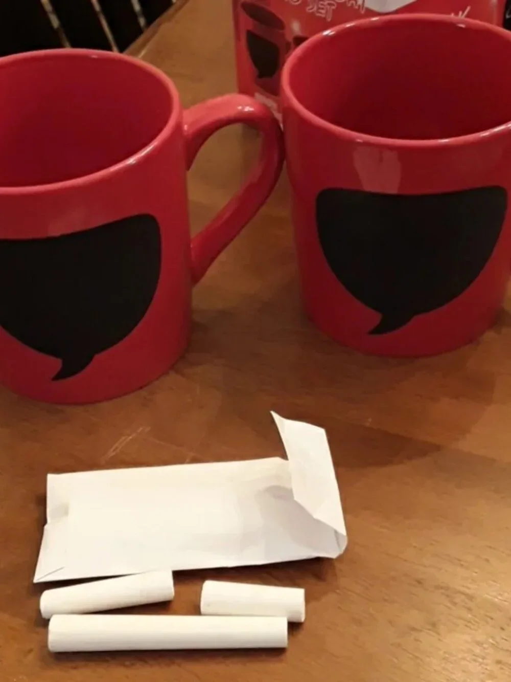 Chalk Thought Mug Set 14 oz mugs NWT - Picture 2 of 2